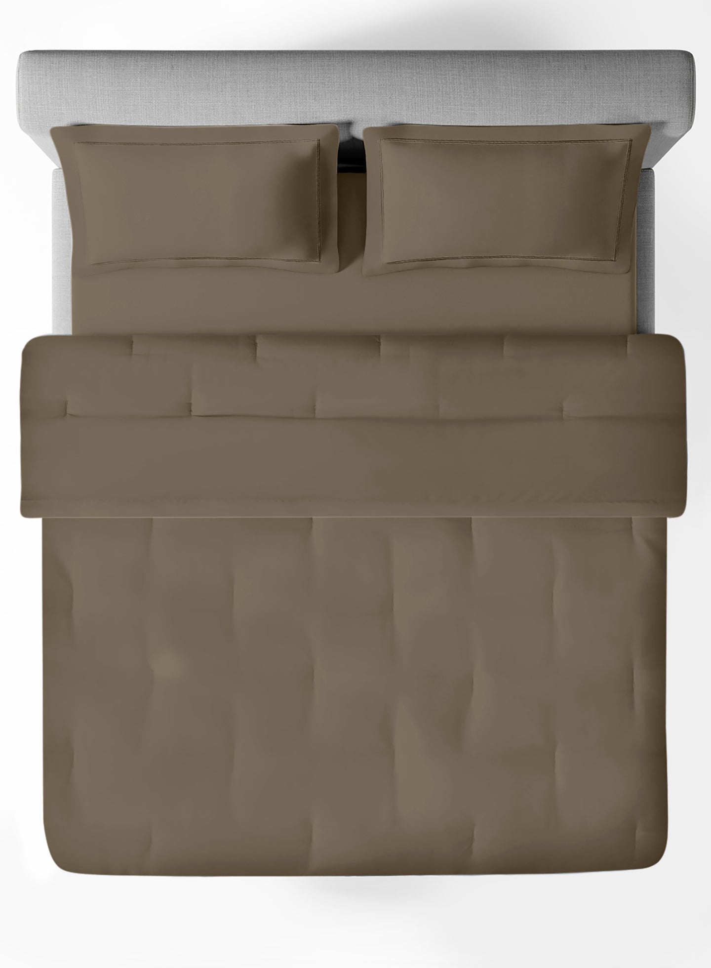 RUSKIN-TAUPE GREY DOUBLE COMFORTER BEDDING SET