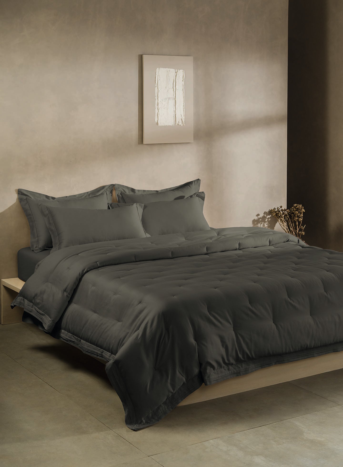 RUSKIN-IRON DUST KING BED SHEET SET