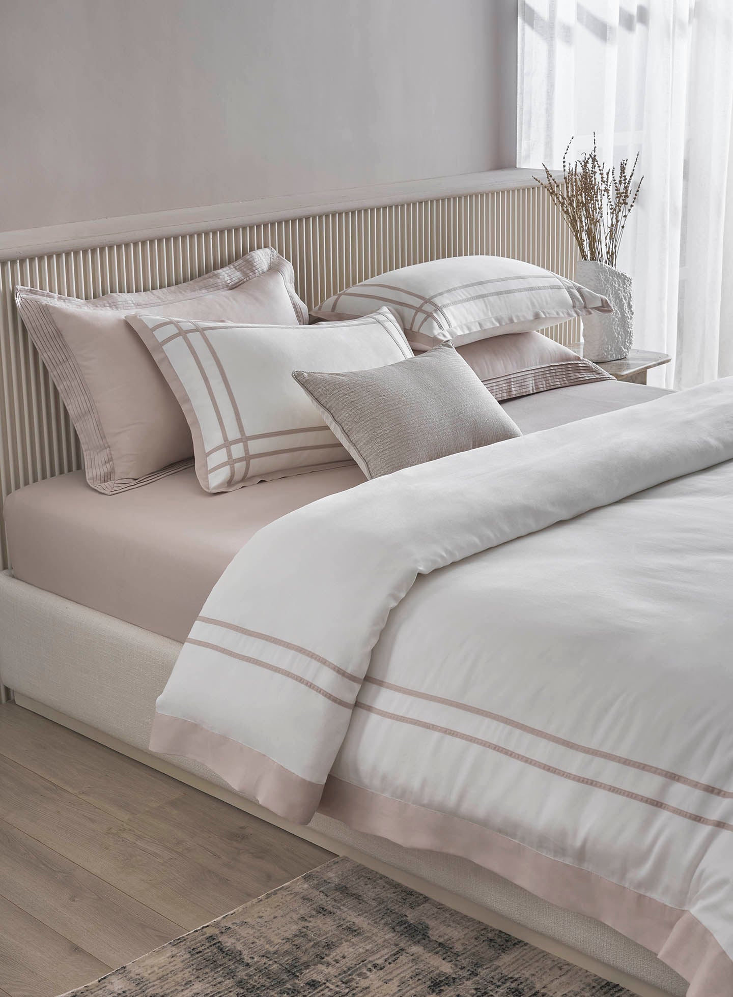 BLAKE-BRIGHT WHITE-PUMICE STONE BEDDING GIFT SET