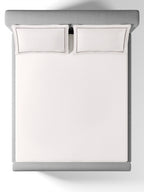 BELMONT-BRIGHT WHITE KING BED SHEET SET