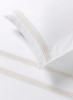 FLYNN-BRILLIANT WHITE-CREAM KING BED SHEET SET