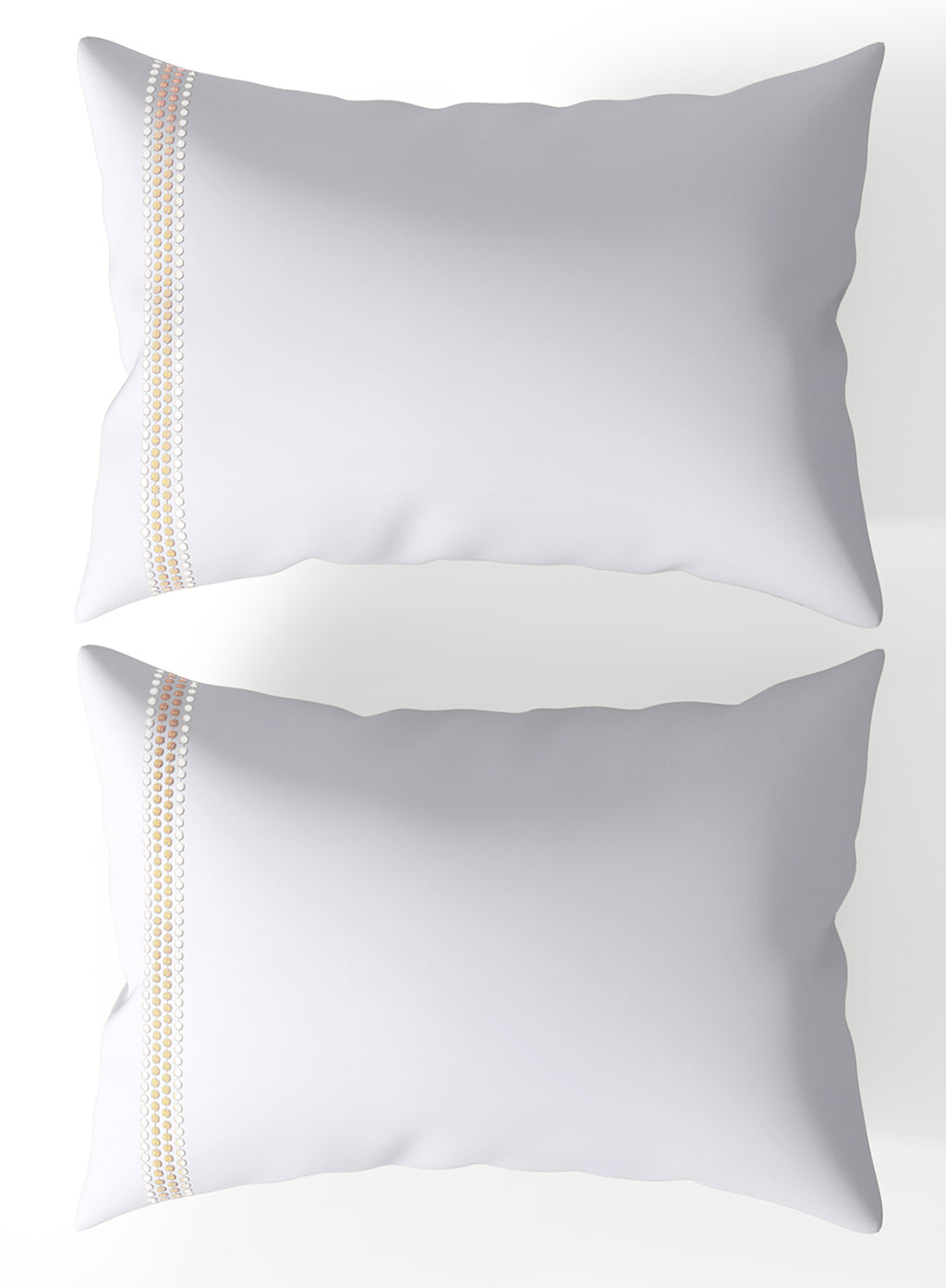 FLYNN-BRILLIANT WHITE-CREAM KING BED SHEET SET