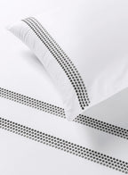 FLYNN-BRILLIANT WHITE-PEWTER KING BED SHEET SET