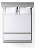 FLYNN-BRILLIANT WHITE-PEWTER KING BED SHEET SET