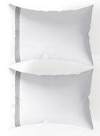FLYNN-BRILLIANT WHITE-PEWTER KING BED SHEET SET