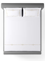 KELSEY-BRILLIANT WHITE-PEYOTE KING BED SHEET SET