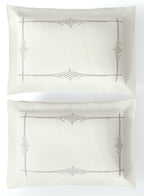 KELSEY-STAR WHITE-CHROME KING BED SHEET SET