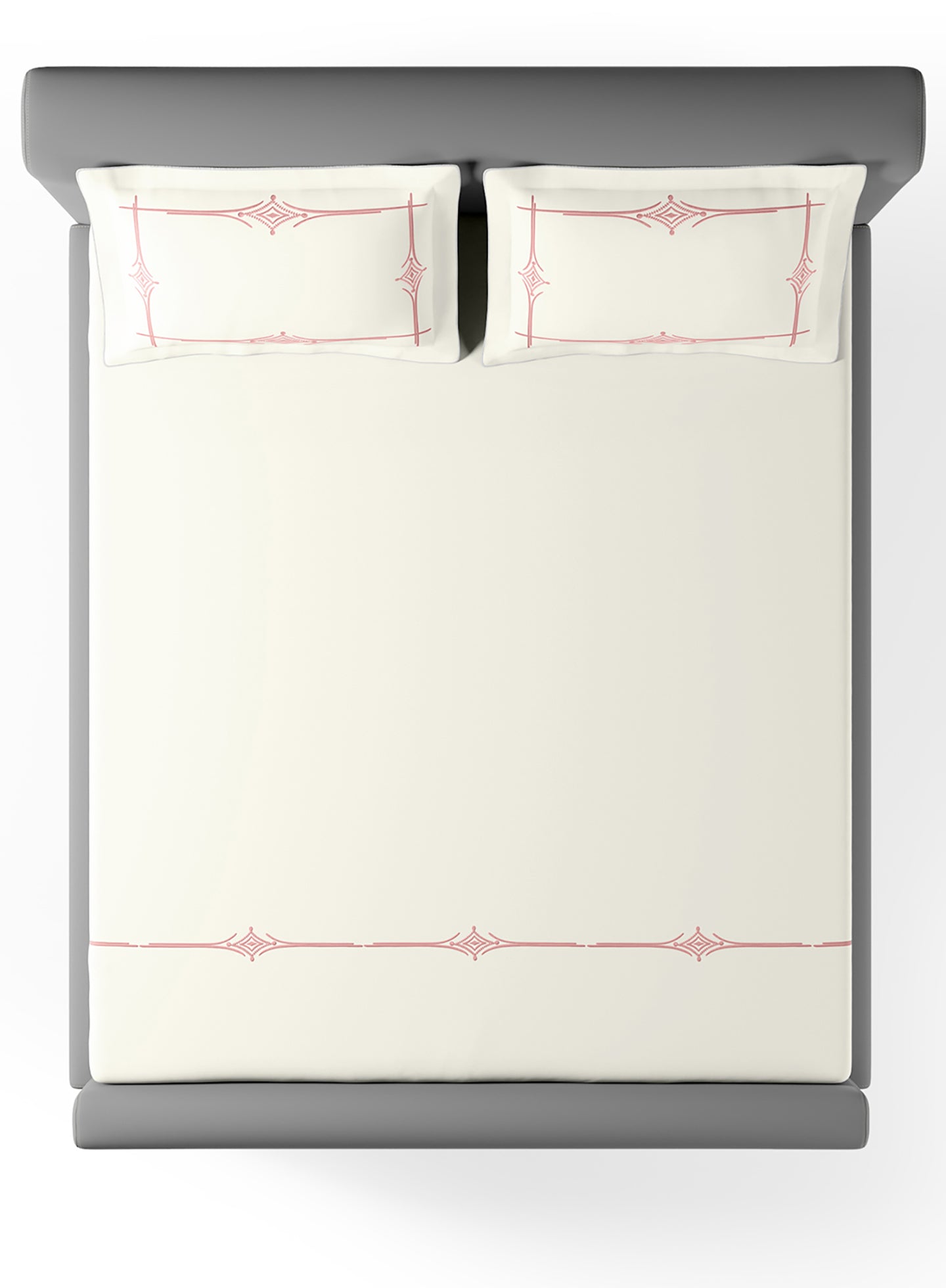 KELSEY-STAR WHITE-ROSE TAN KING BED SHEET SET
