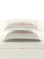 KELSEY-STAR WHITE-ROSE TAN KING BED SHEET SET