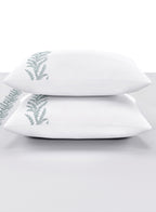 WOODFERN-BRILLIANT WHITE-CELESTE KING BED SHEET SET