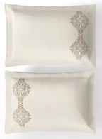 MAGNUS-STAR WHITE-OYSTER KING BED SHEET SET