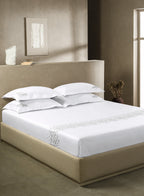 JARDINE-BRILLIANT WHITE-IVORY KING BED SHEET SET