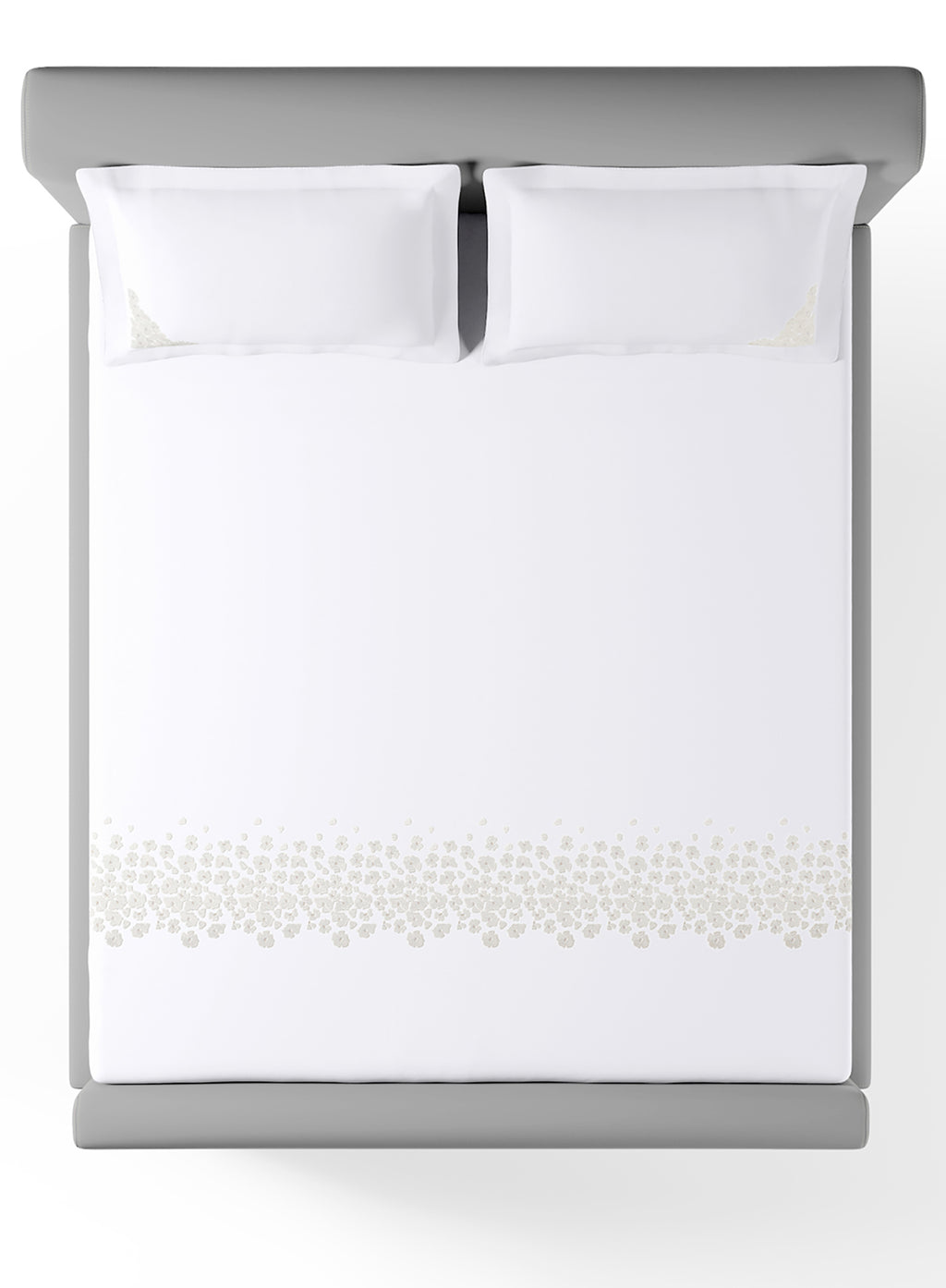 JARDINE-BRILLIANT WHITE-IVORY KING BED SHEET SET