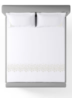 JARDINE-BRILLIANT WHITE-IVORY KING BED SHEET SET
