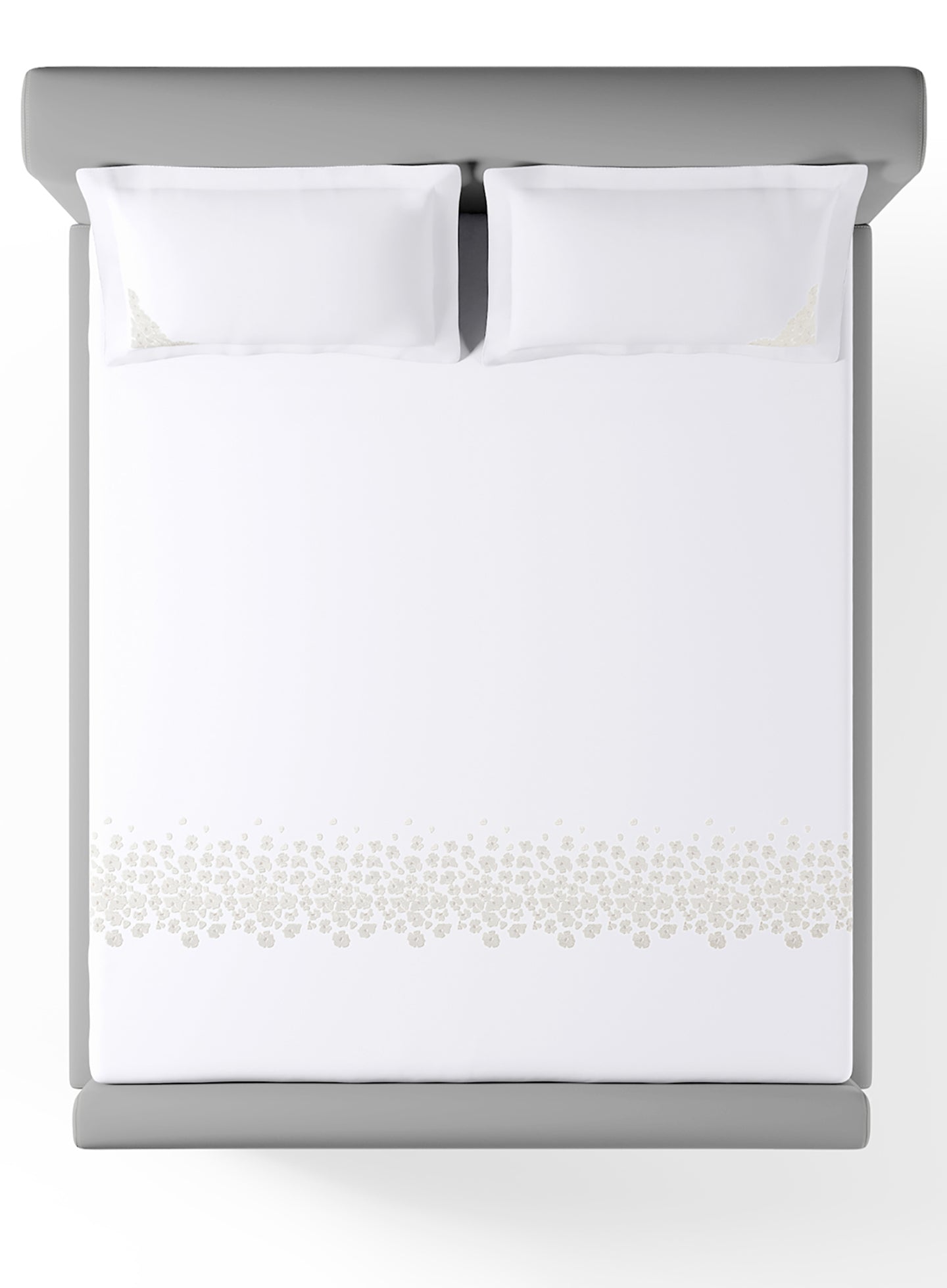 JARDINE-BRILLIANT WHITE-IVORY KING BED SHEET SET