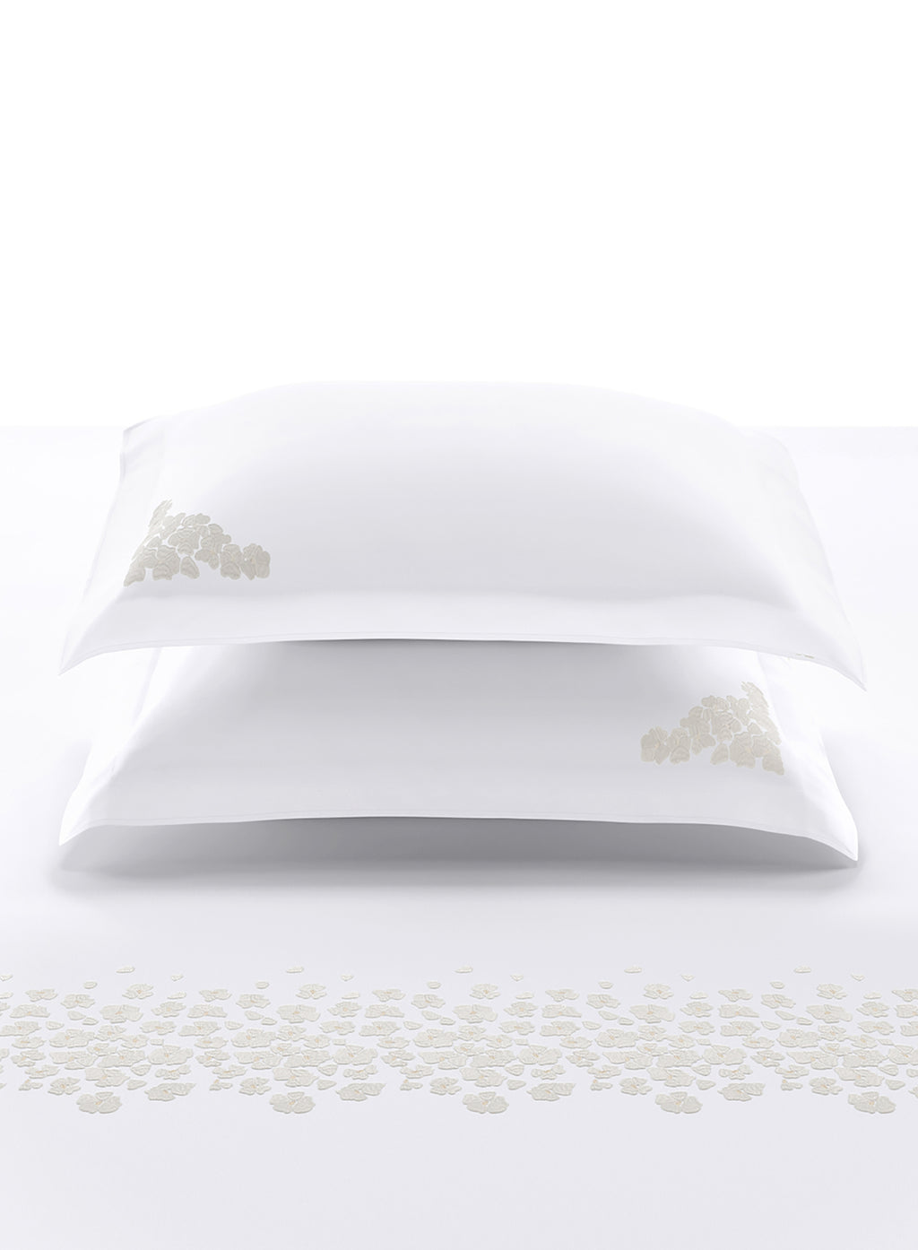 JARDINE-BRILLIANT WHITE-IVORY KING BED SHEET SET