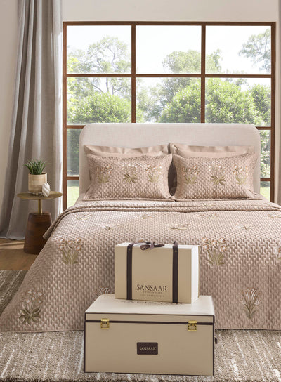 WILDSPRIG-TAUPE BEDDING GIFT SET