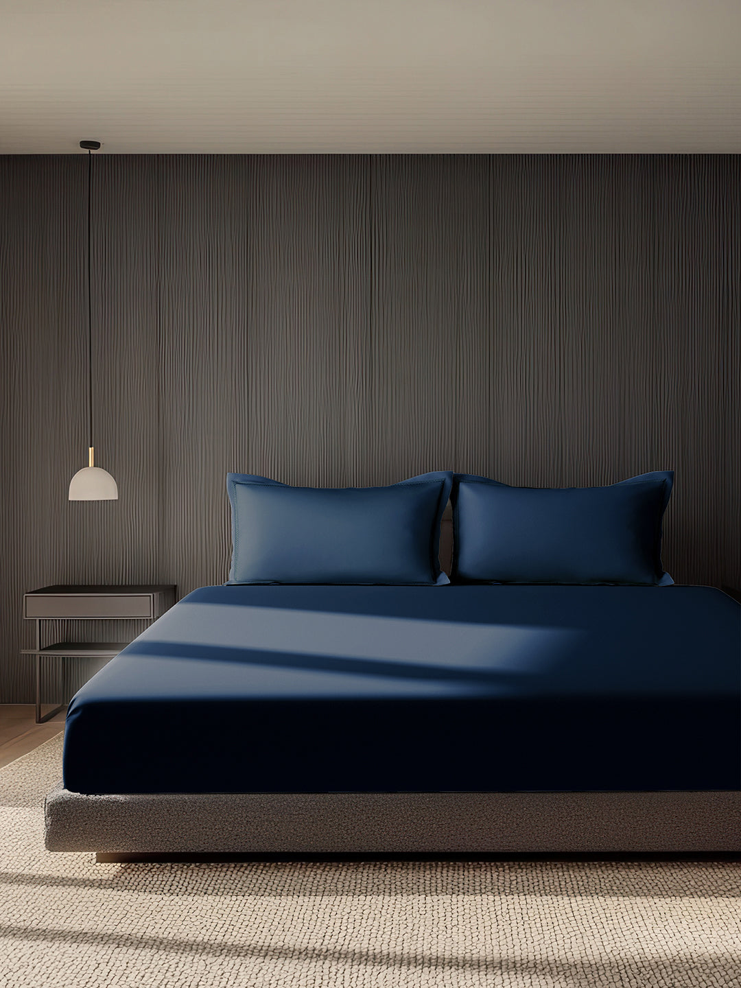 PRUSSIAN BLUE KING BED SHEET SET