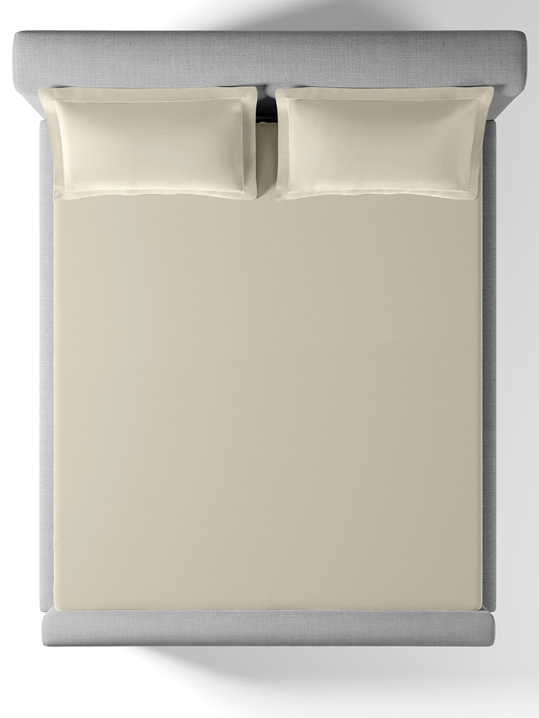 CREAM PINK KING BED SHEET SET