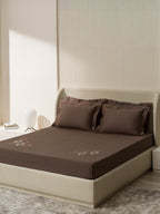 BEATRIX-PINE CONE KING BED SHEET SET