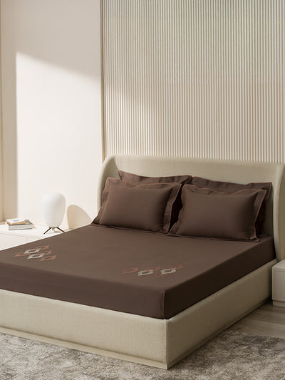 BEATRIX-PINE CONE KING BED SHEET SET