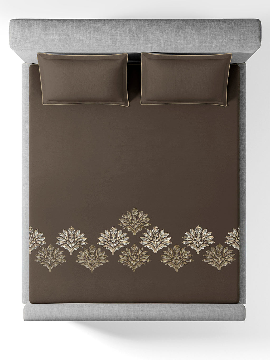 SYLORA-CHARCOAL KING BED SHEET SET