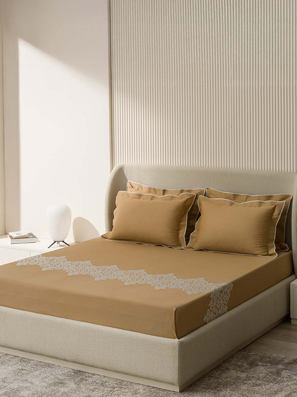 ORLENA-MUSTARD KING BED SHEET SET