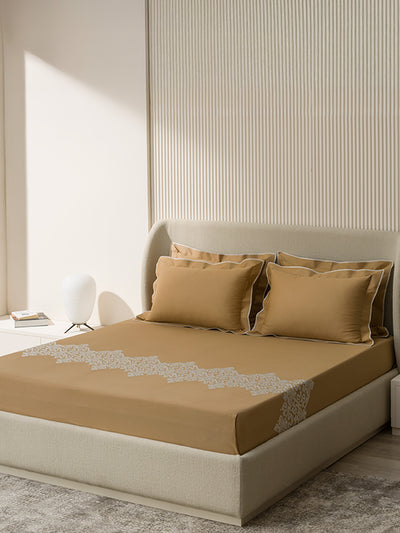 ORLENA-MUSTARD KING BED SHEET SET