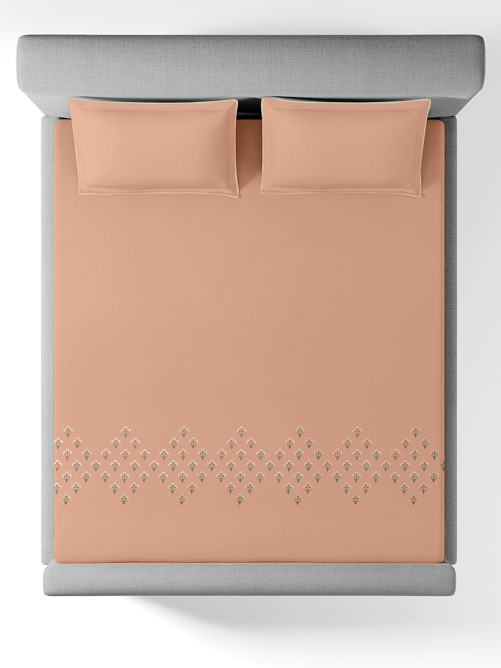 DAINTY-PEACH KING BED SHEET SET