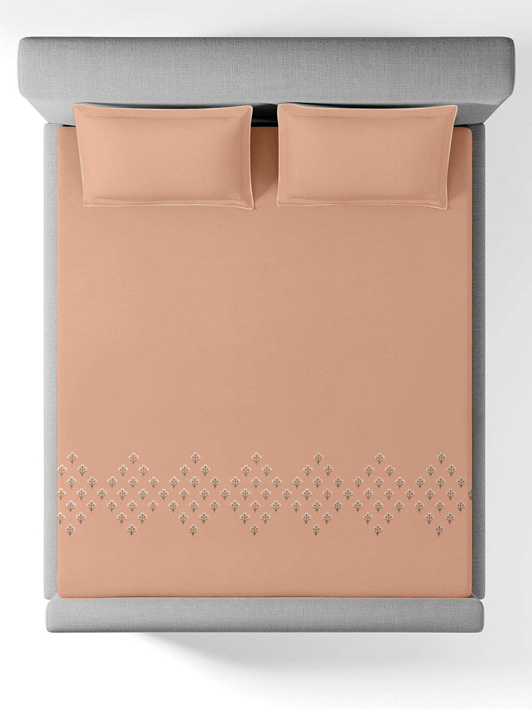 DAINTY-PEACH KING BED SHEET SET
