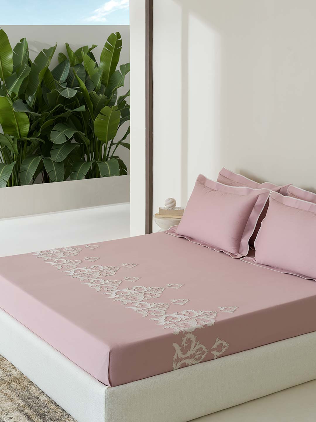 MIRAVA-ORCHID KING BED SHEET SET
