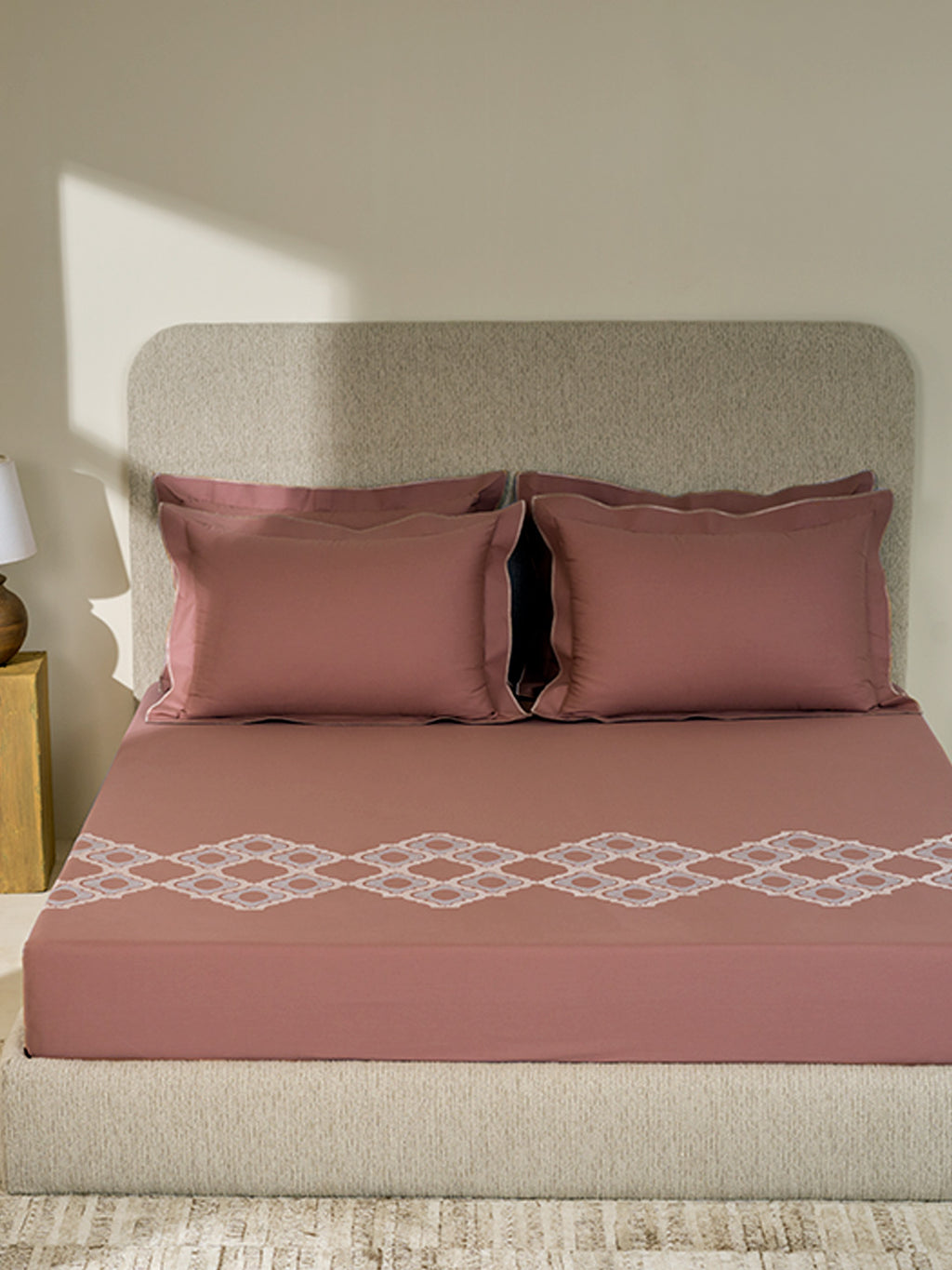 BELFORD-COPPER BROWN KING BED SHEET SET