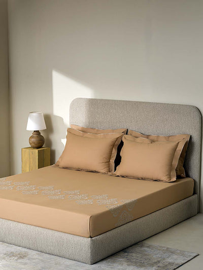 CALISTA-CINNAMON SWIRL KING BED SHEET SET