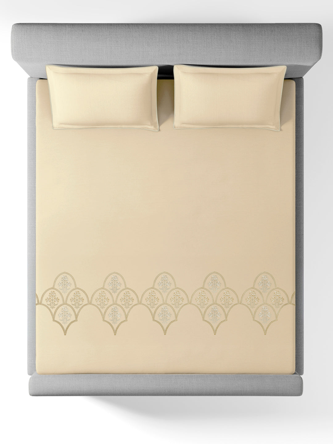 REGAL-WHITE SAND KING BED SHEET SET