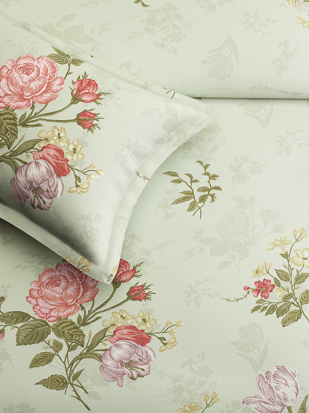 ALICE-ENGLISH ROSE KING BED SHEET SET