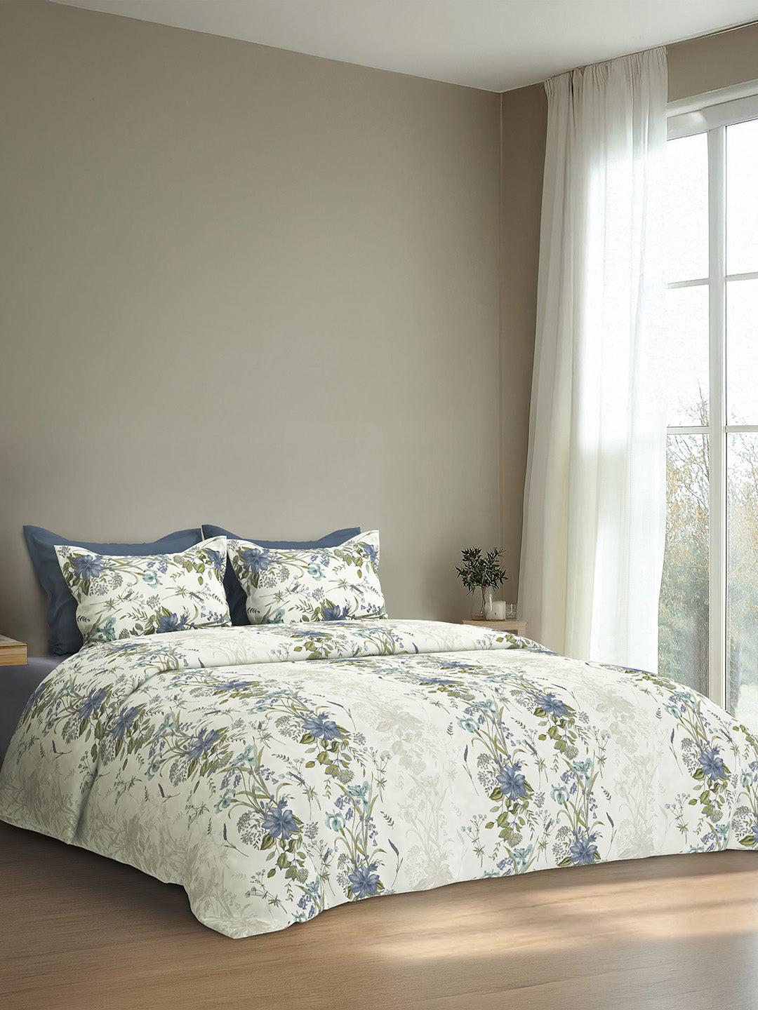 FLORELLE-BLUEBELL KING BED SHEET SET