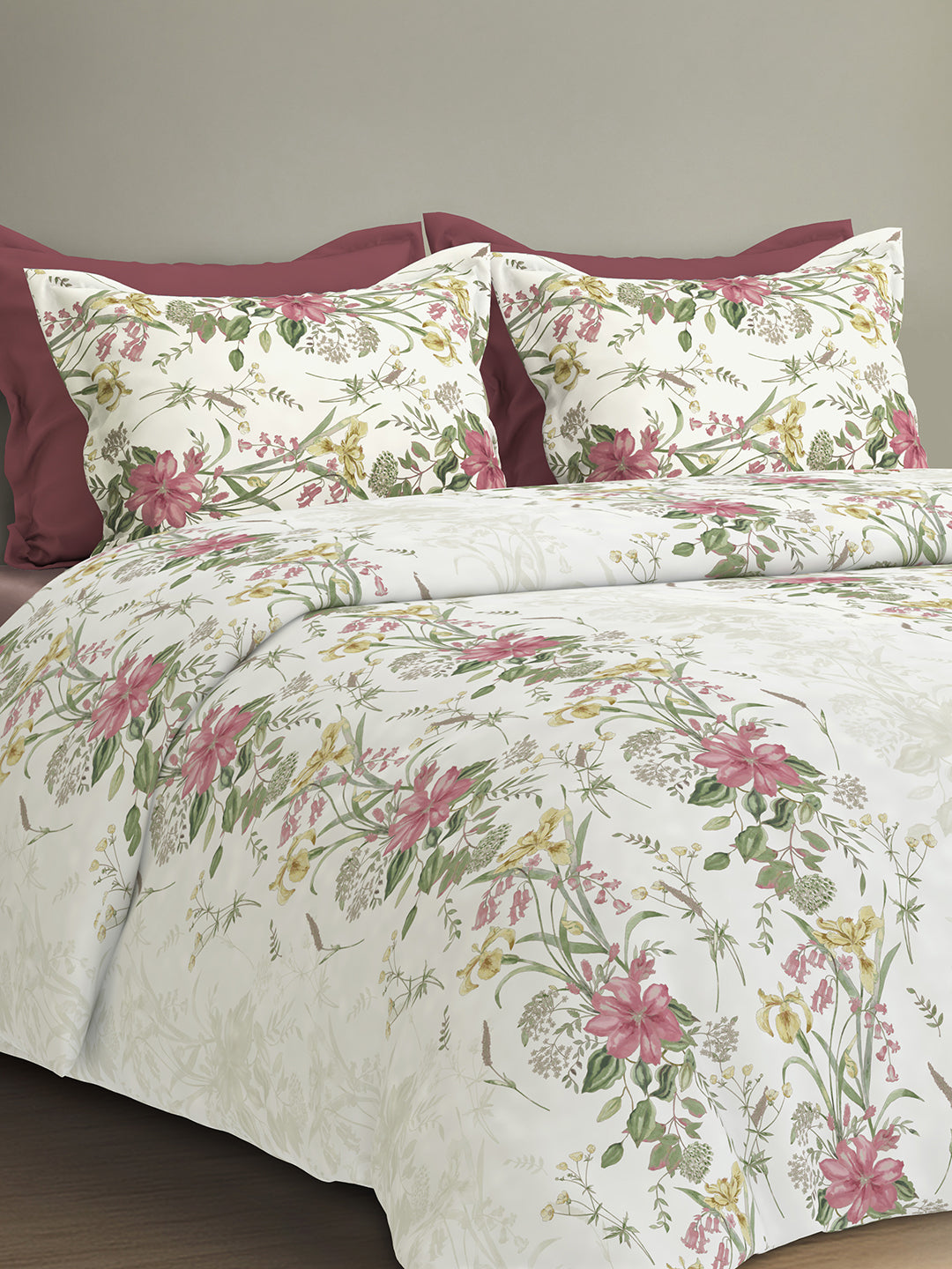 FLORELLE-MAUVEGLOW KING BED SHEET SET