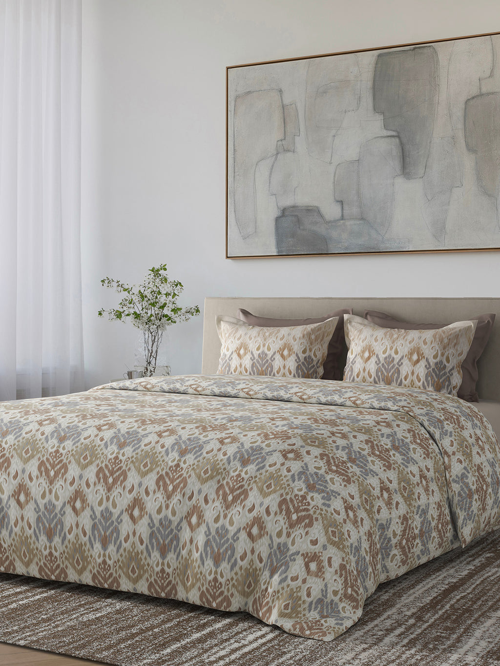 VALORE-BAKED CLAY KING BED SHEET SET