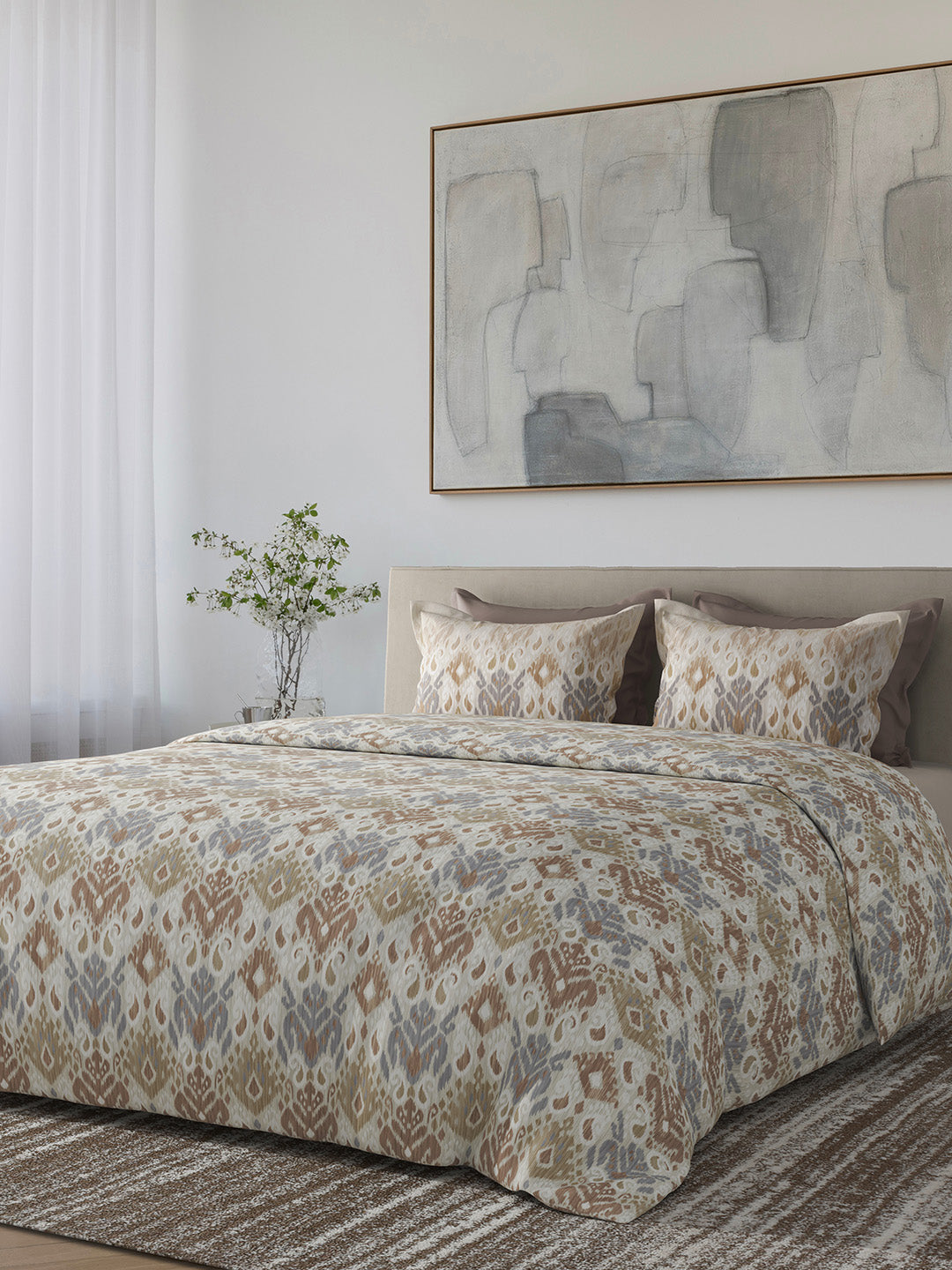 VALORE-BAKED CLAY KING BED SHEET SET