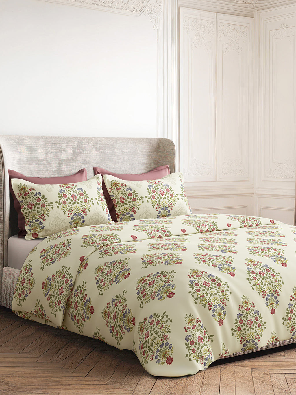 GULMARG-ROSEHIP KING BED SHEET SET