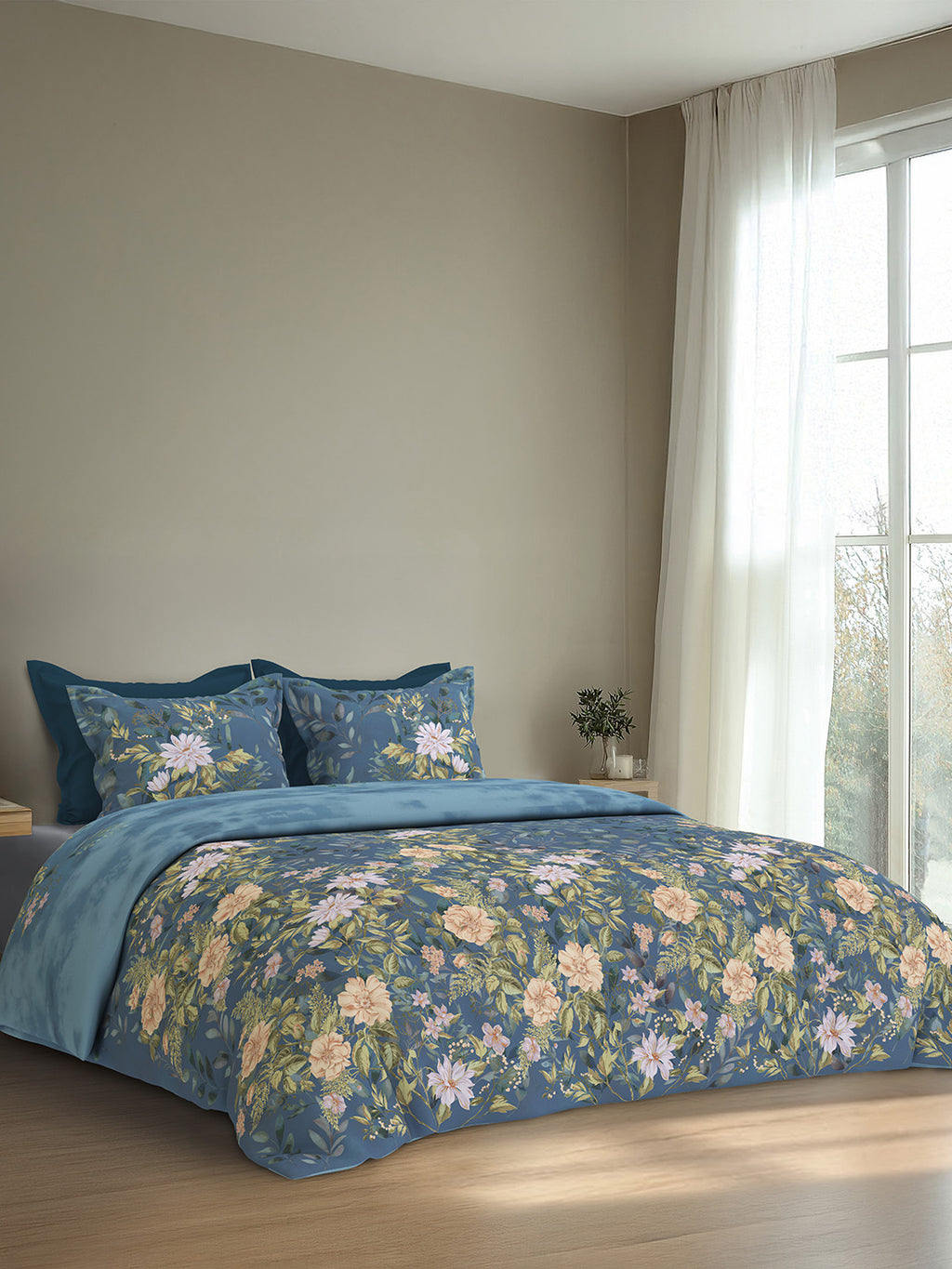 ORCHARD-OCEAN BLUE KING BED SHEET SET