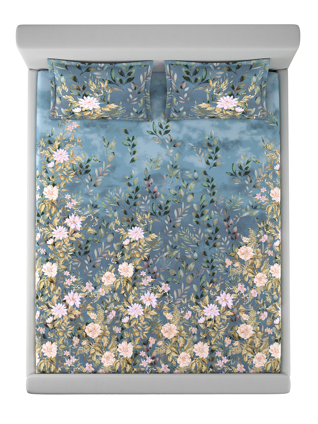 ORCHARD-OCEAN BLUE KING BED SHEET SET