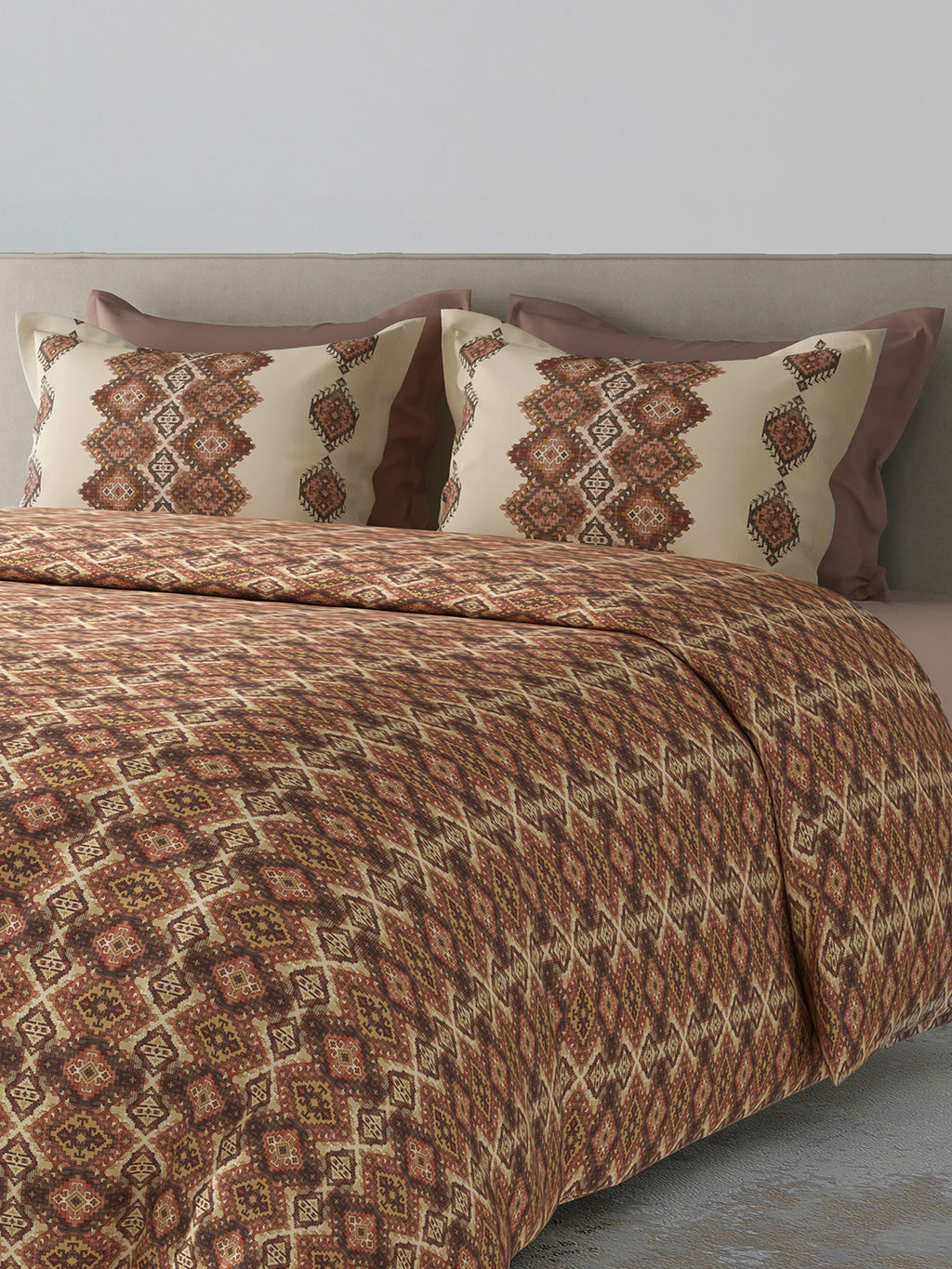 KILIM-TERRACOTTA KING BED SHEET SET
