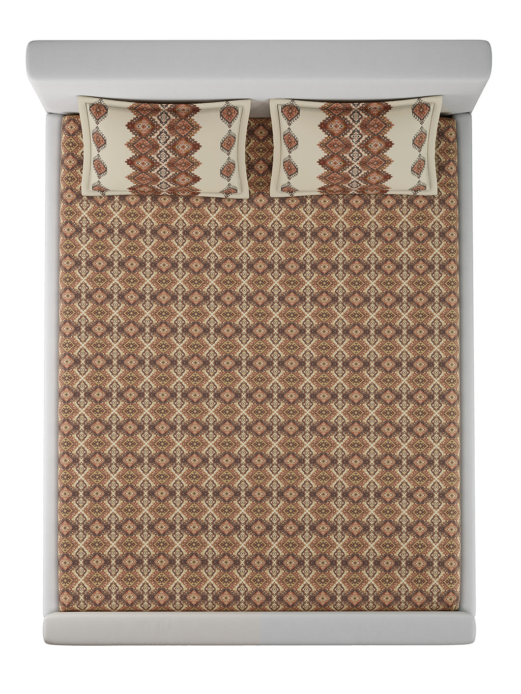 KILIM-TERRACOTTA KING BED SHEET SET