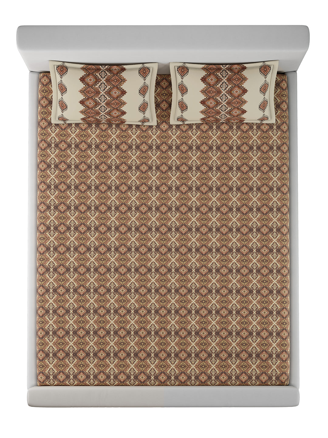 KILIM-TERRACOTTA KING BED SHEET SET