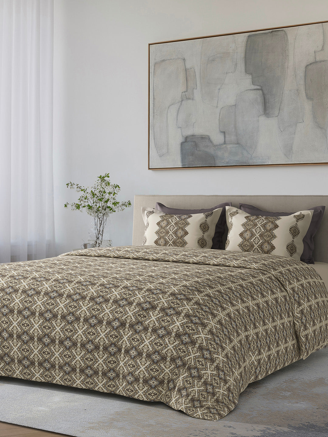 KILIM-COCOA ASH KING BED SHEET SET