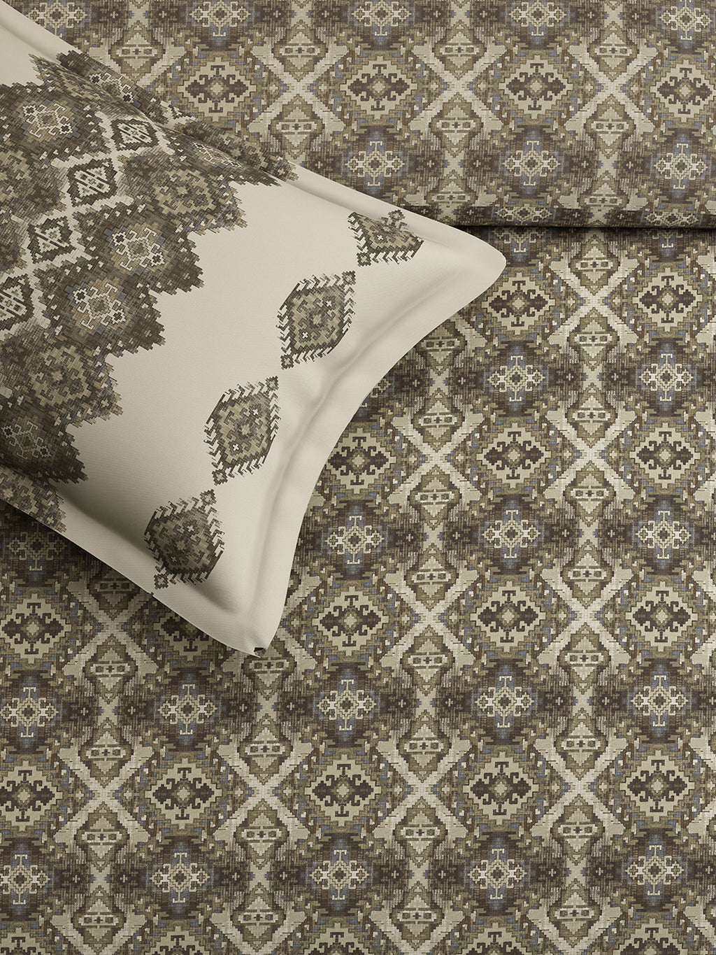 KILIM-COCOA ASH KING BED SHEET SET