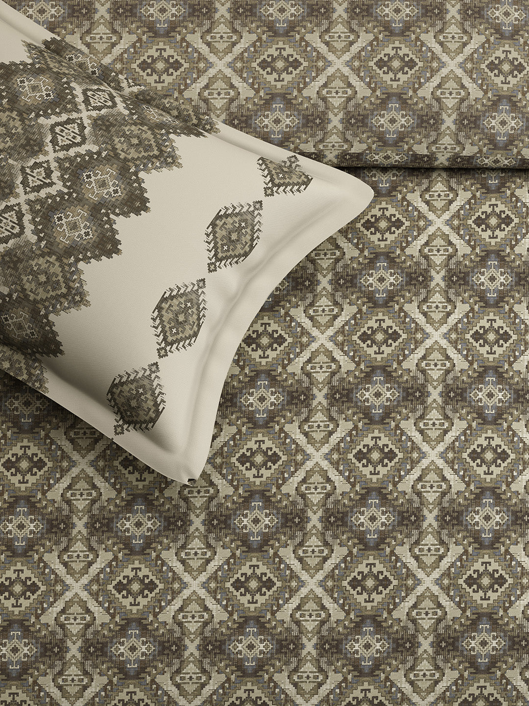 KILIM-COCOA ASH KING BED SHEET SET