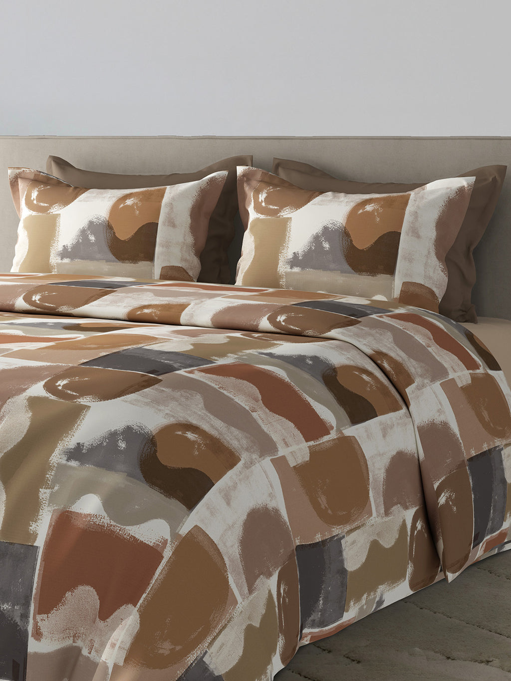 QUANTIS-BRICK DUST KING BED SHEET SET