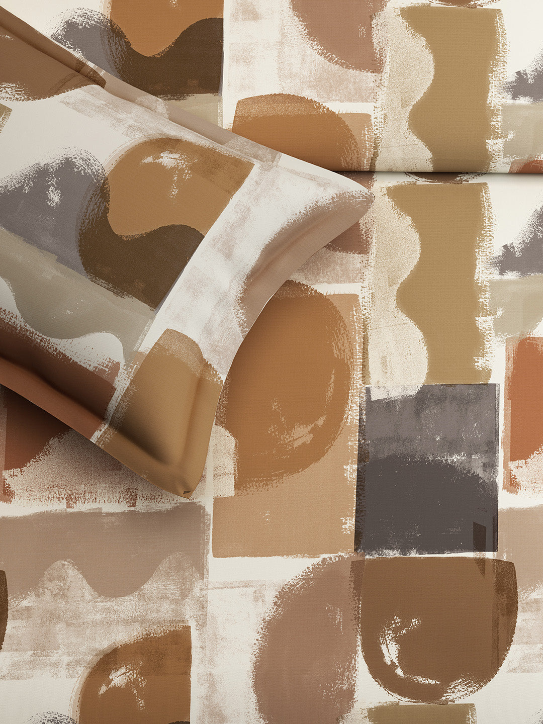 QUANTIS-BRICK DUST KING BED SHEET SET